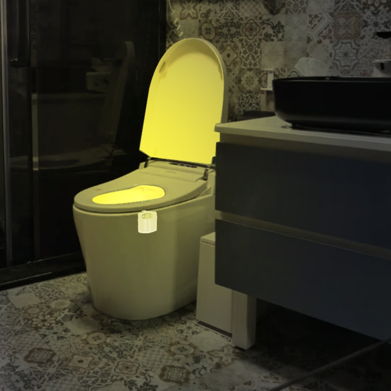 yellow toilet light